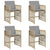 Garden Chairs with Cushions 4 pcs Mix Beige Poly Rattan