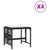 Garden Stools with Cushions 4 pcs Black 41x41x36 cm Poly Rattan