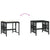Garden Stools with Cushions 4 pcs Black 41x41x36 cm Poly Rattan