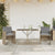 3 Piece Bistro Set with Cushions Mix Beige Poly Rattan