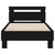 Bed Frame without Mattress with Headboard Black 90x190 cm