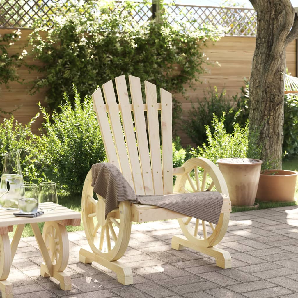 Garden Adirondack Chair Solid Wood Fir