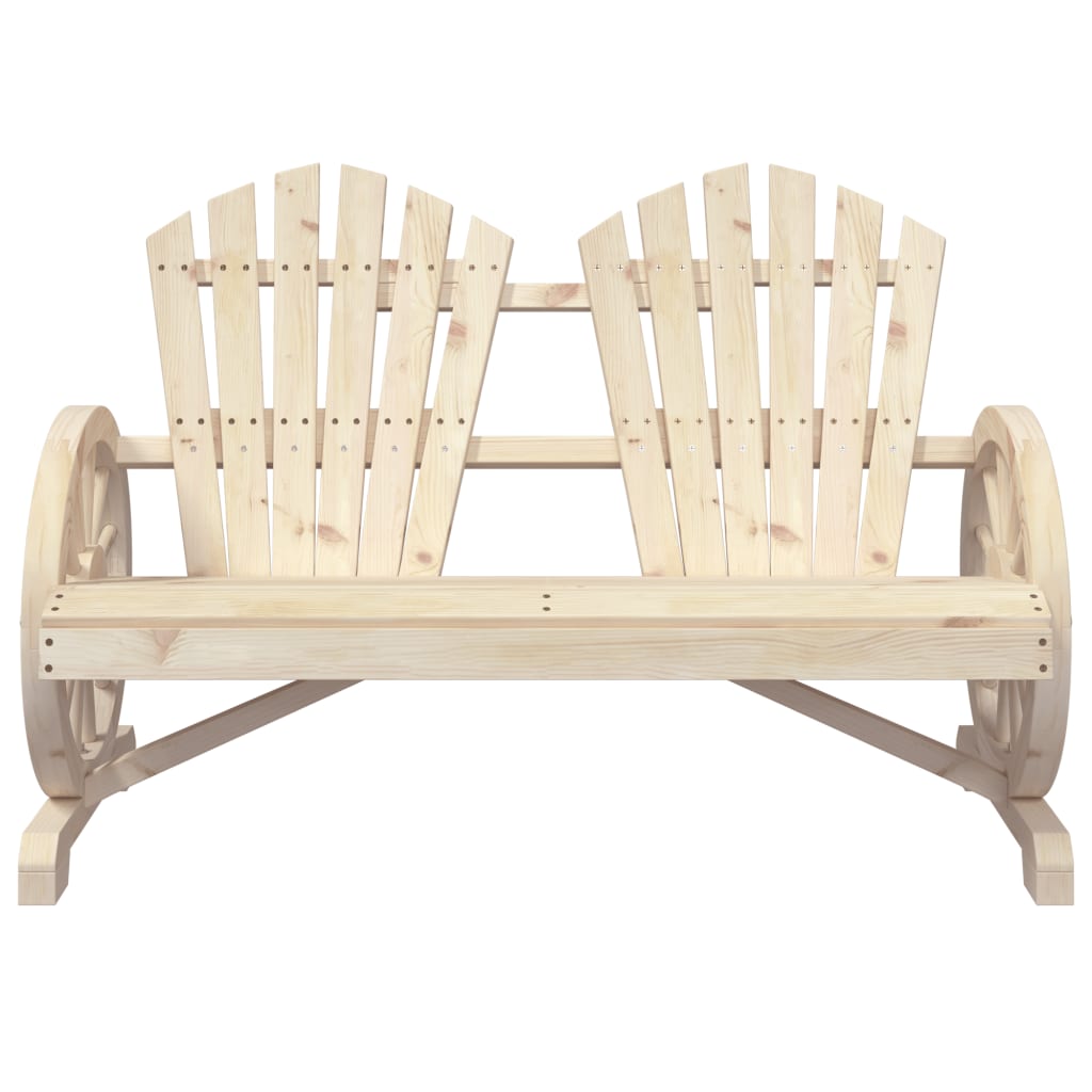 Garden Adirondack Chair 2-Seater Solid Wood Fir