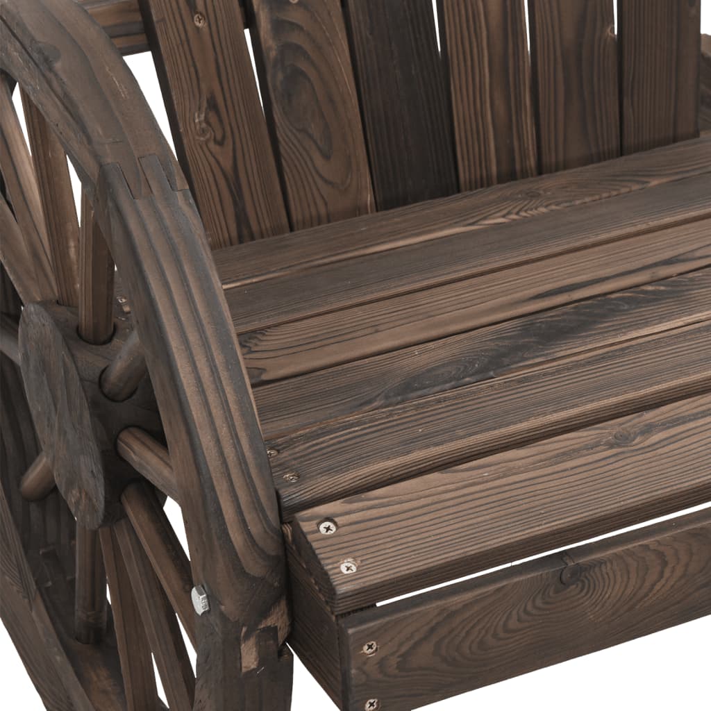 Garden Adirondack Chair 2-Seater Solid Wood Fir