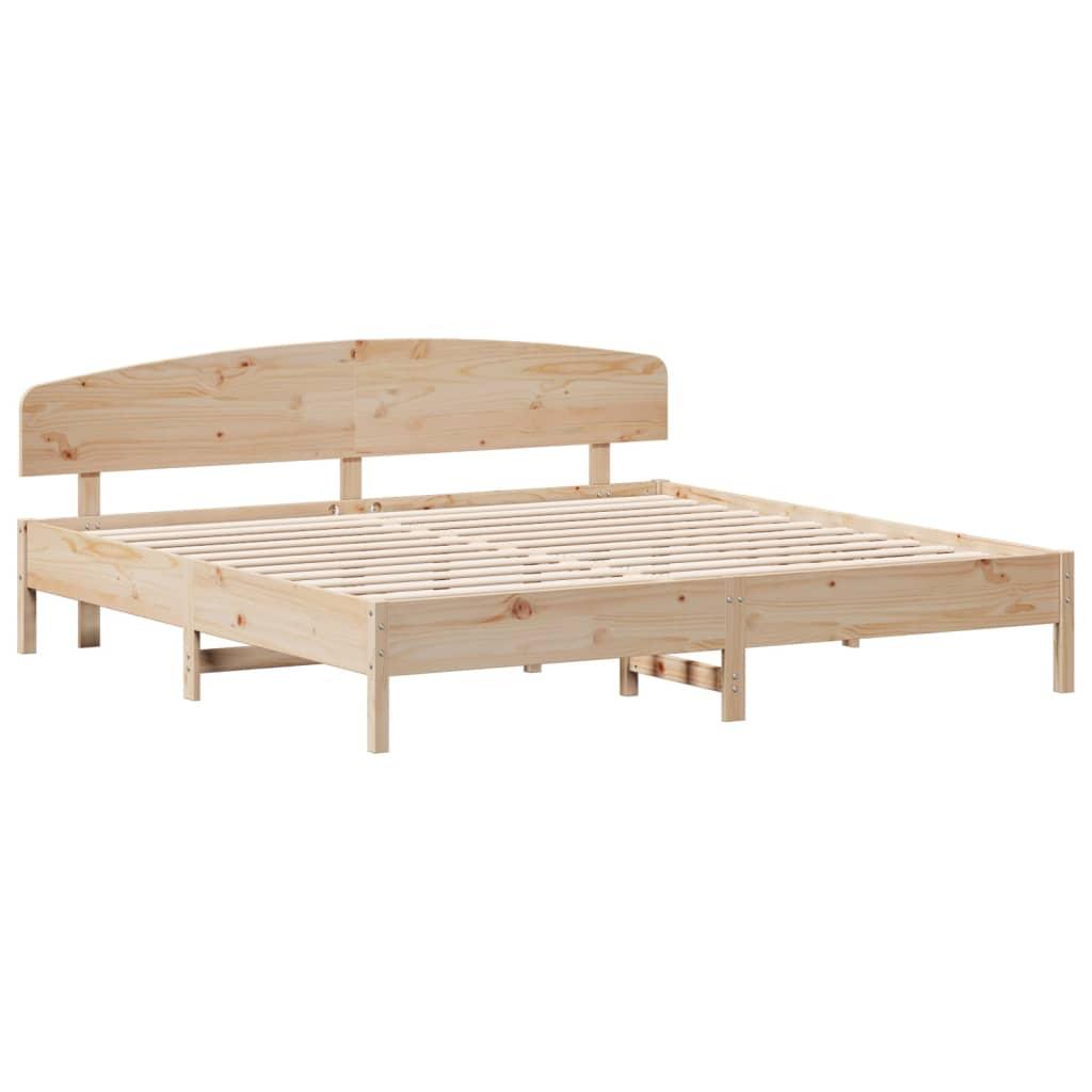 Bed Frame without Mattress 183x203 cm King Solid Wood Pine