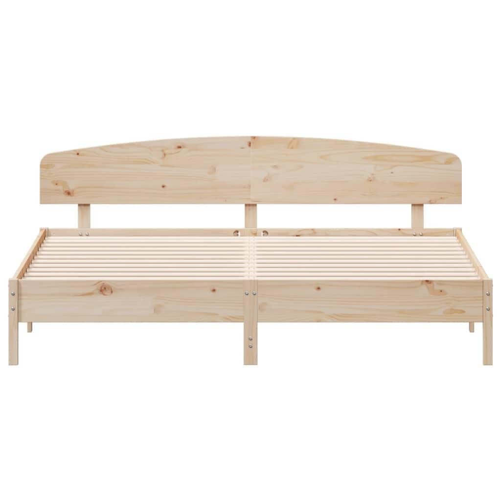 Bed Frame without Mattress 183x203 cm King Solid Wood Pine