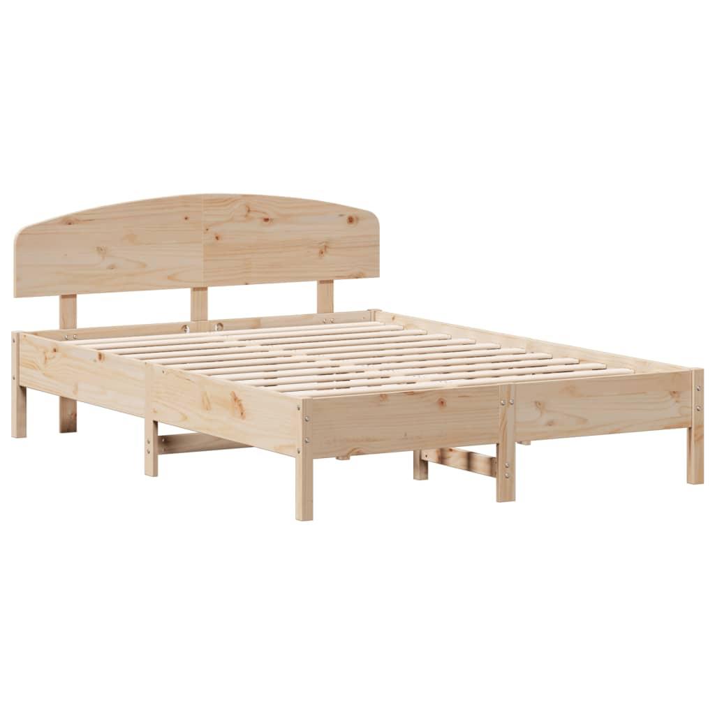 Bed Frame without Mattress 150x200 cm Solid Wood Pine