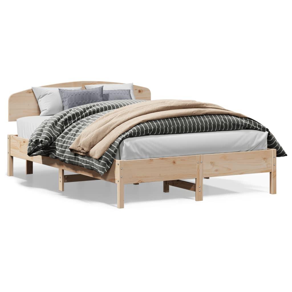 Bed Frame without Mattress 150x200 cm Solid Wood Pine