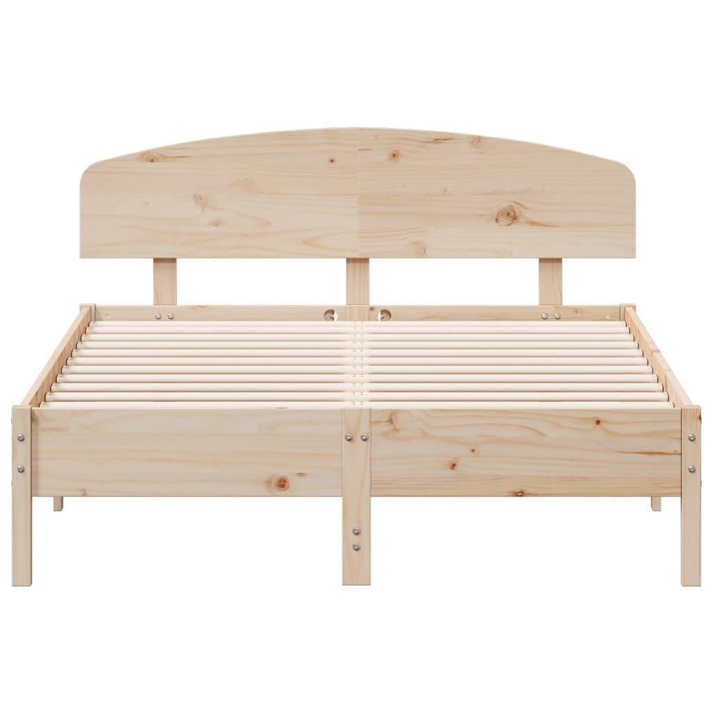 Bed Frame without Mattress 135x190 cm Solid Wood Pine