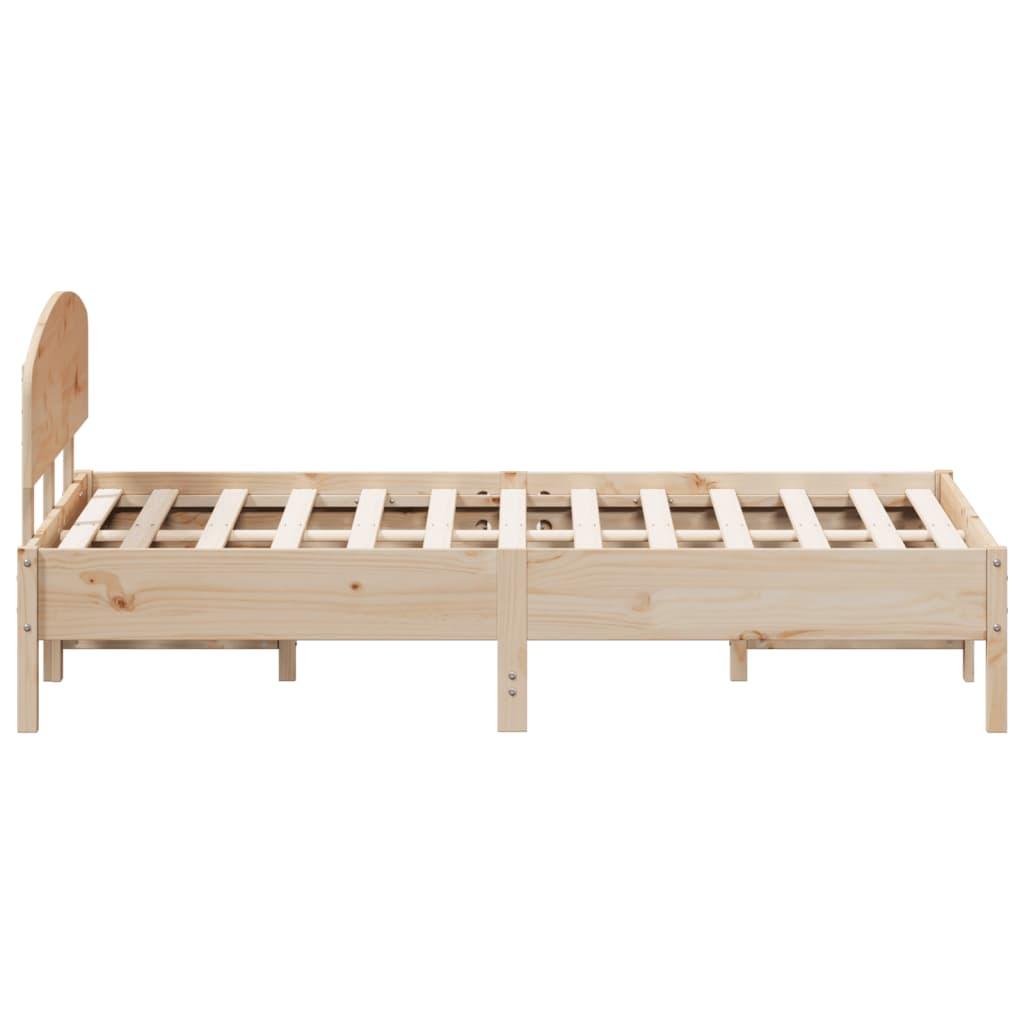 Bed Frame without Mattress 135x190 cm Solid Wood Pine