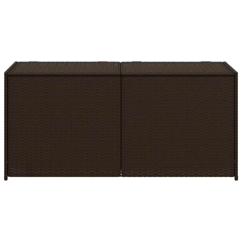 Garden Storage Box Brown 283L Poly Rattan