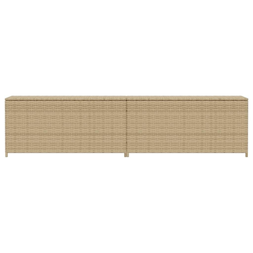 Garden Storage Box Mix Beige 469L Poly Rattan