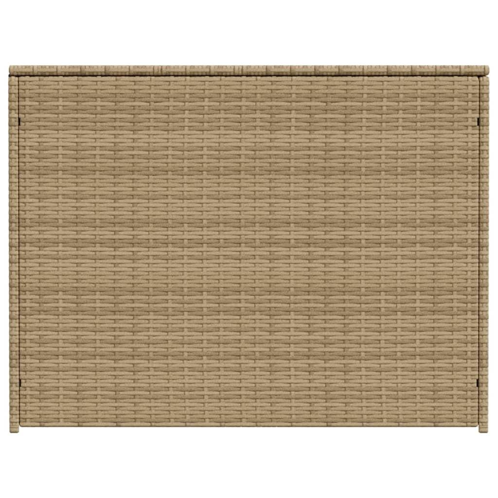 Garden Storage Box Mix Beige 984L Poly Rattan
