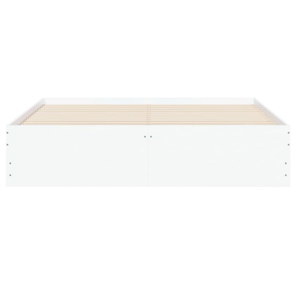 Bed Frame with Drawers without Mattress White 150x200 cm