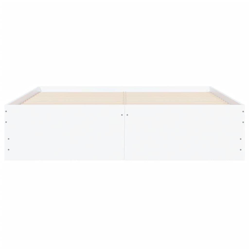 Bed Frame with Drawers without Mattress White 135x190 cm