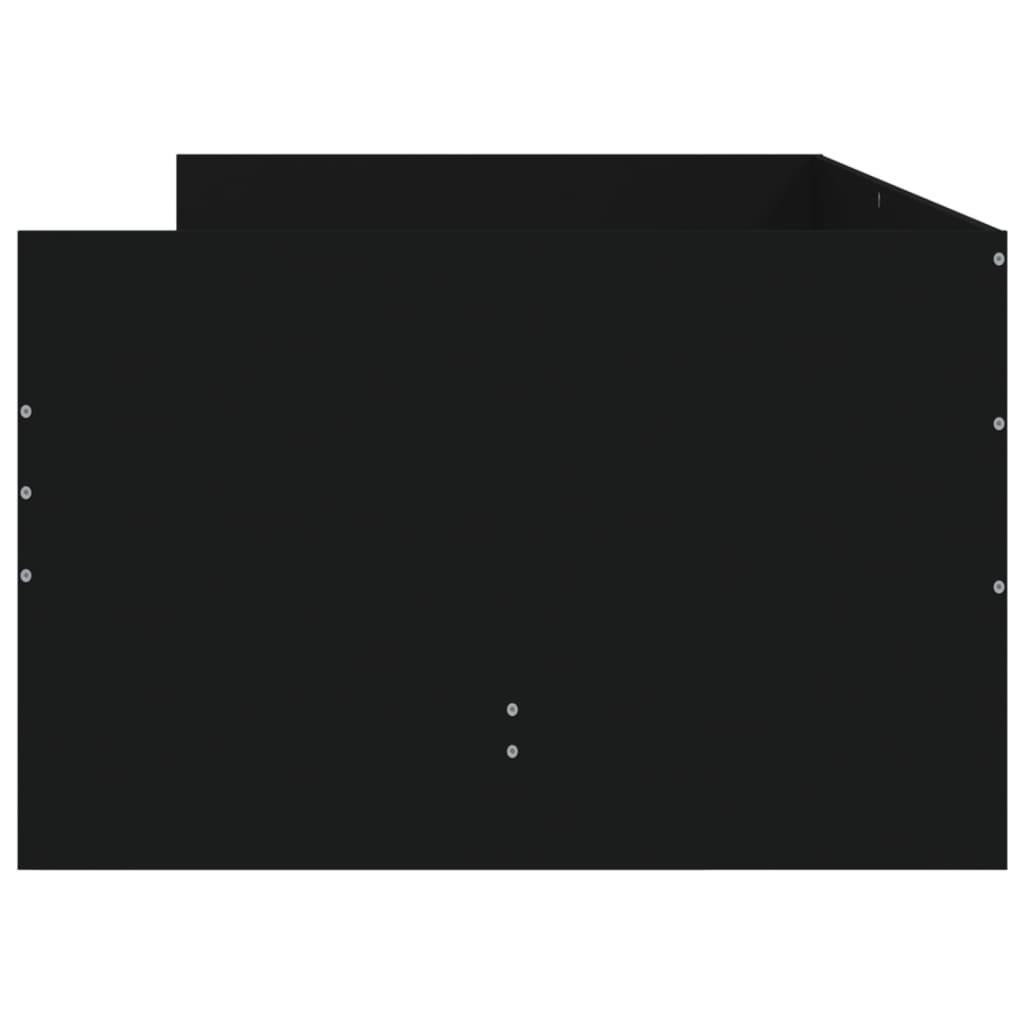 Bed Frame with Drawers without Mattress Black 90x190 cm