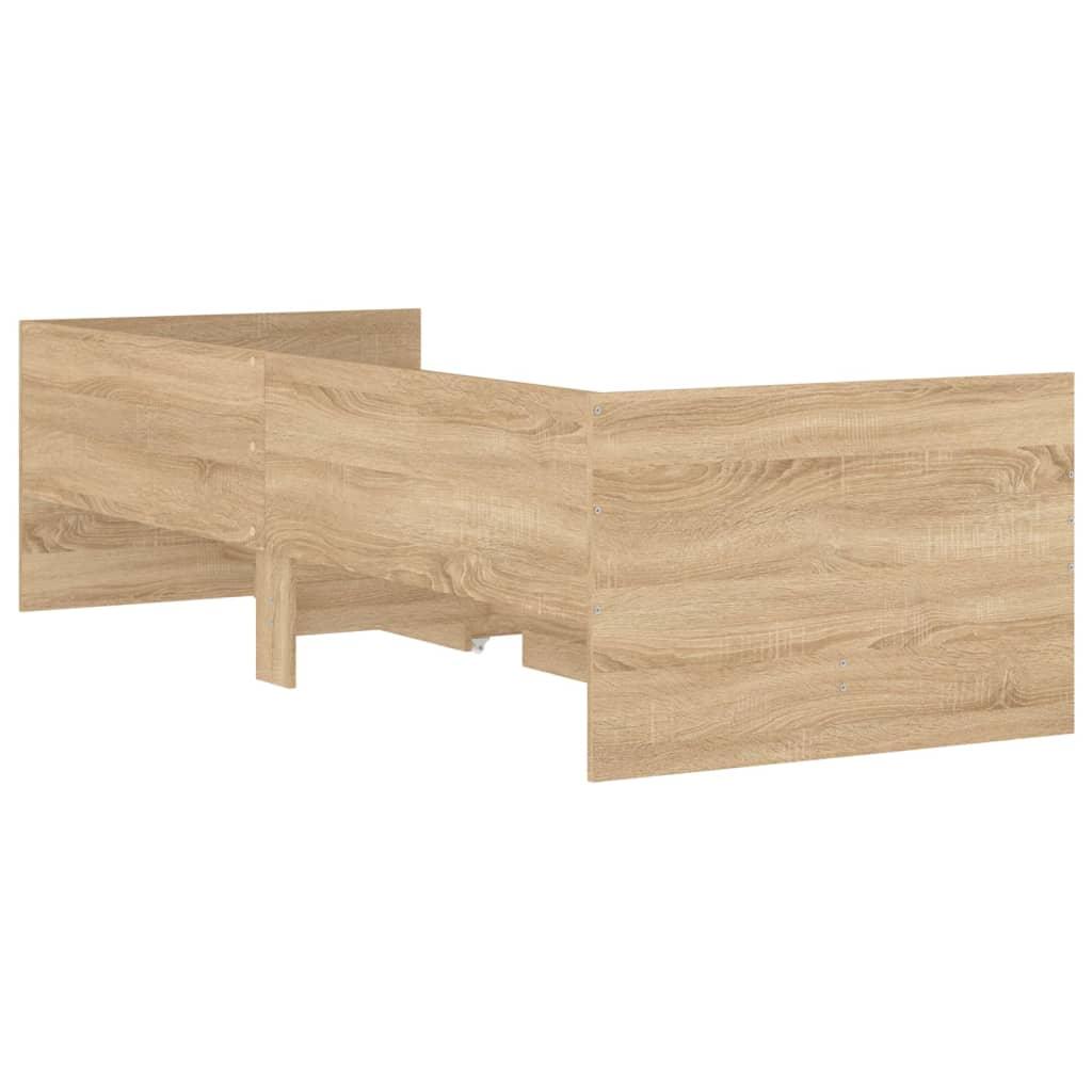 Bed Frame with Drawers without Mattress Sonoma Oak 90x190 cm