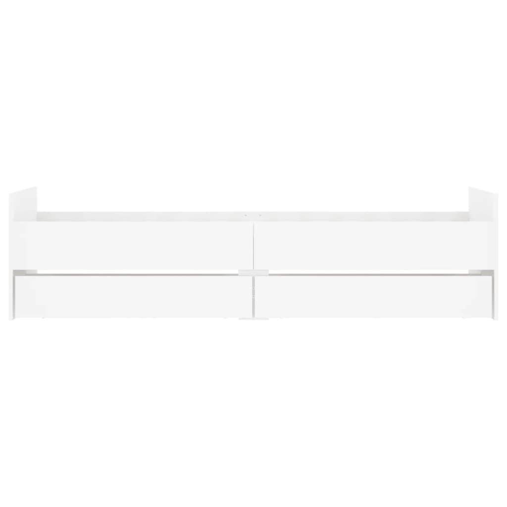 Bed Frame with Drawers without Mattress White 90x190 cm