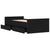 Bed Frame with Drawers without Mattress Black 90x190 cm