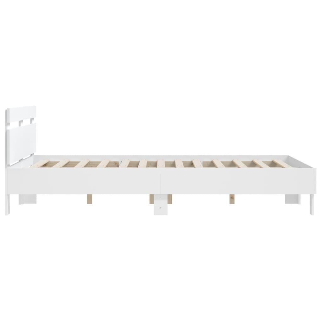 Bed Frame without Mattress White 150x200 cm