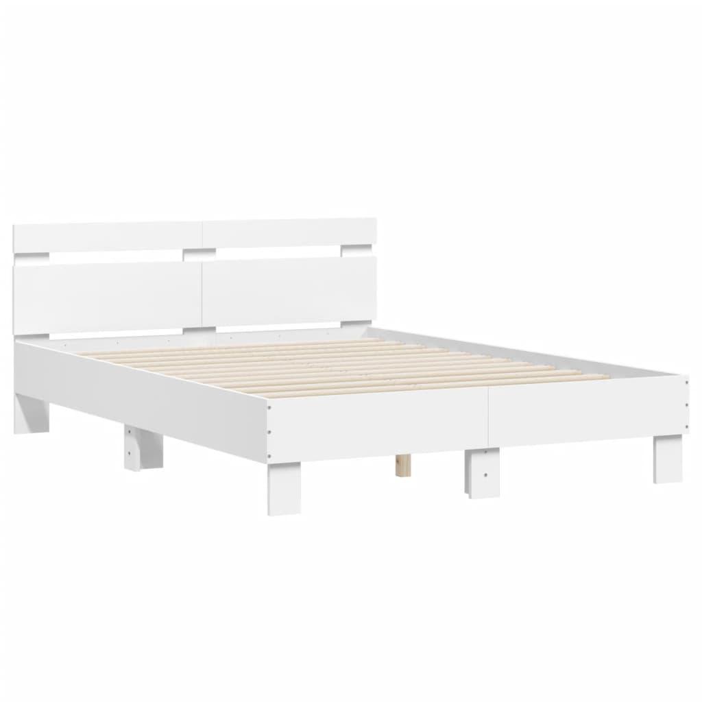 Bed Frame without Mattress White 135x190 cm