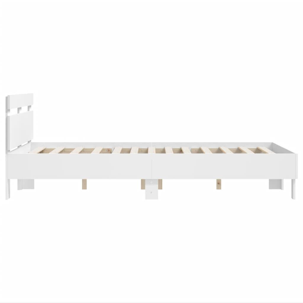 Bed Frame without Mattress White 135x190 cm