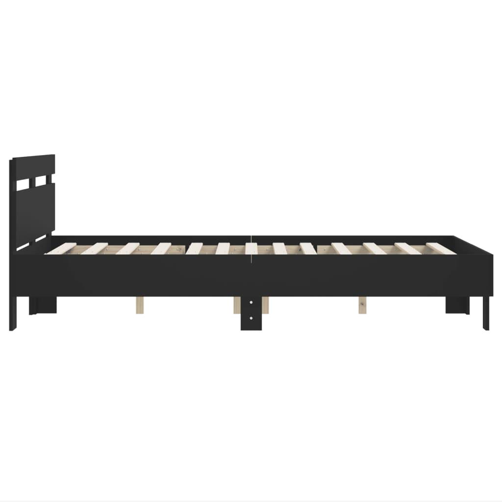 Bed Frame without Mattress Black 135x190 cm