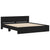 Bed Frame without Mattress Black 183x203 cm King