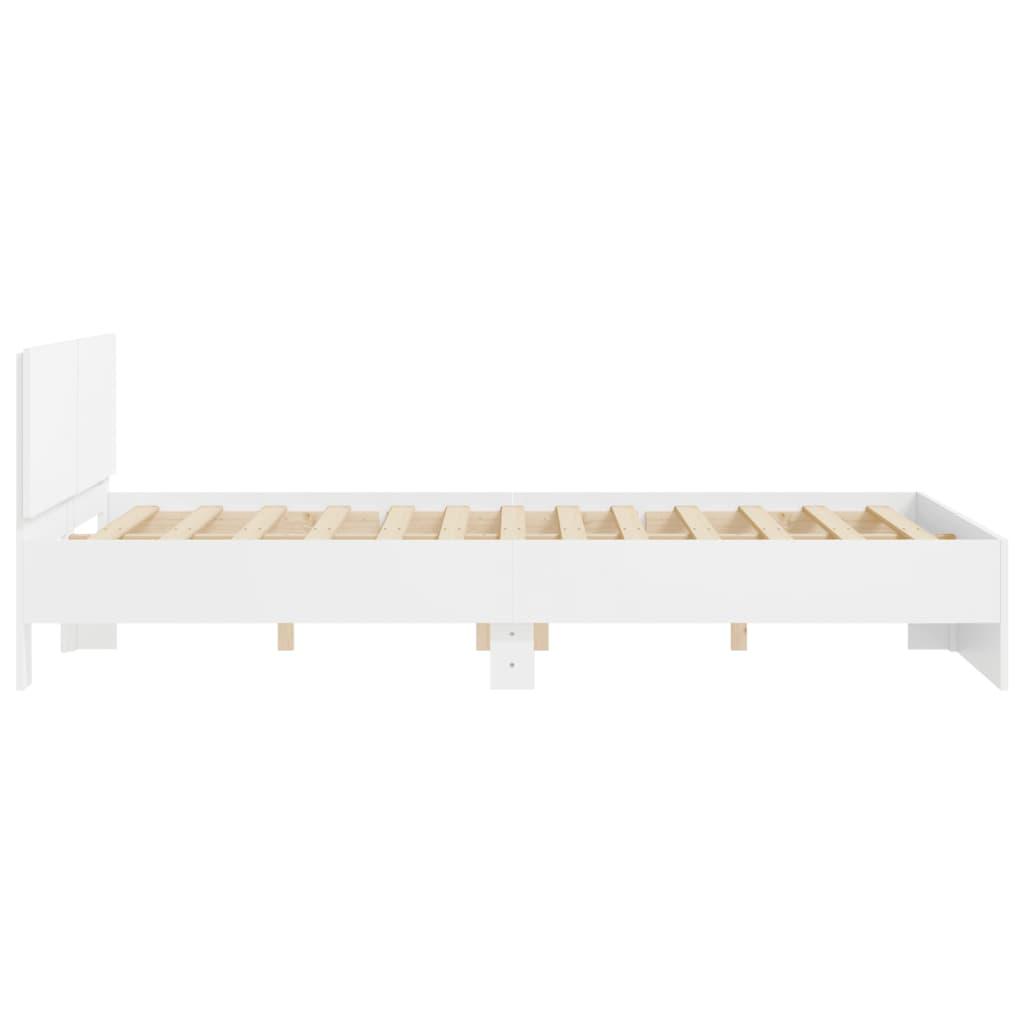 Bed Frame without Mattress White 150x200 cm