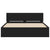 Bed Frame without Mattress Black 150x200 cm