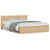 Bed Frame without Mattress Sonoma Oak 150x200 cm