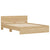 Bed Frame without Mattress Sonoma Oak 150x200 cm