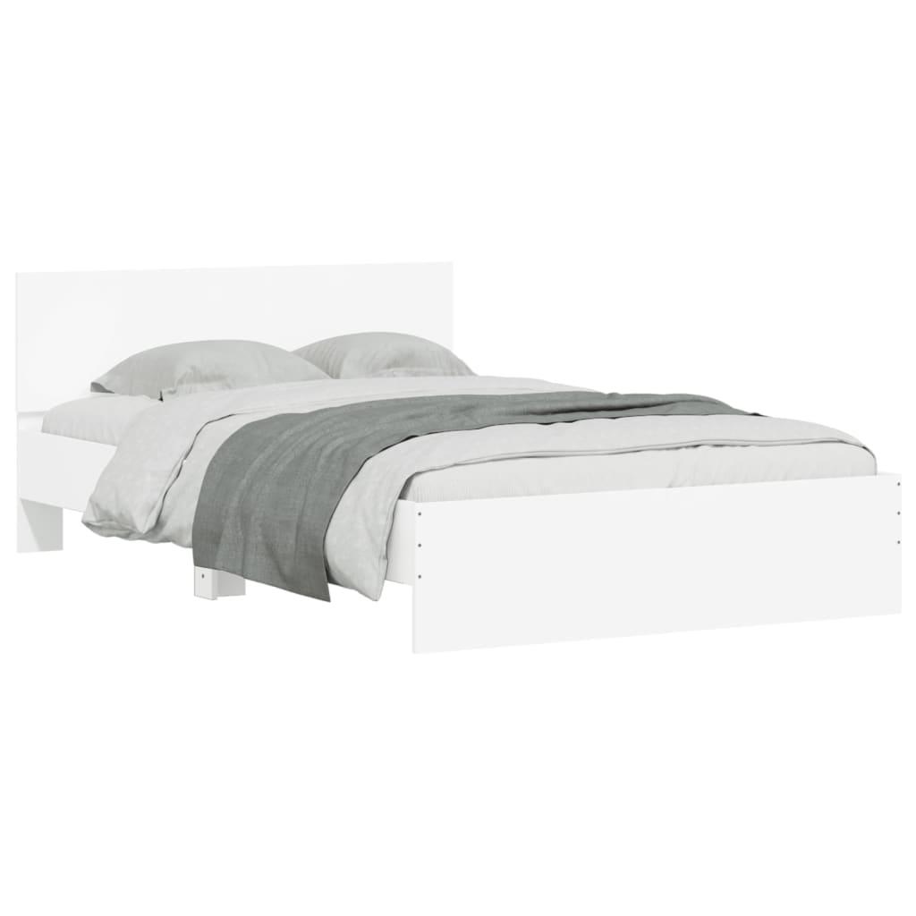 Bed Frame without Mattress White 135x190 cm