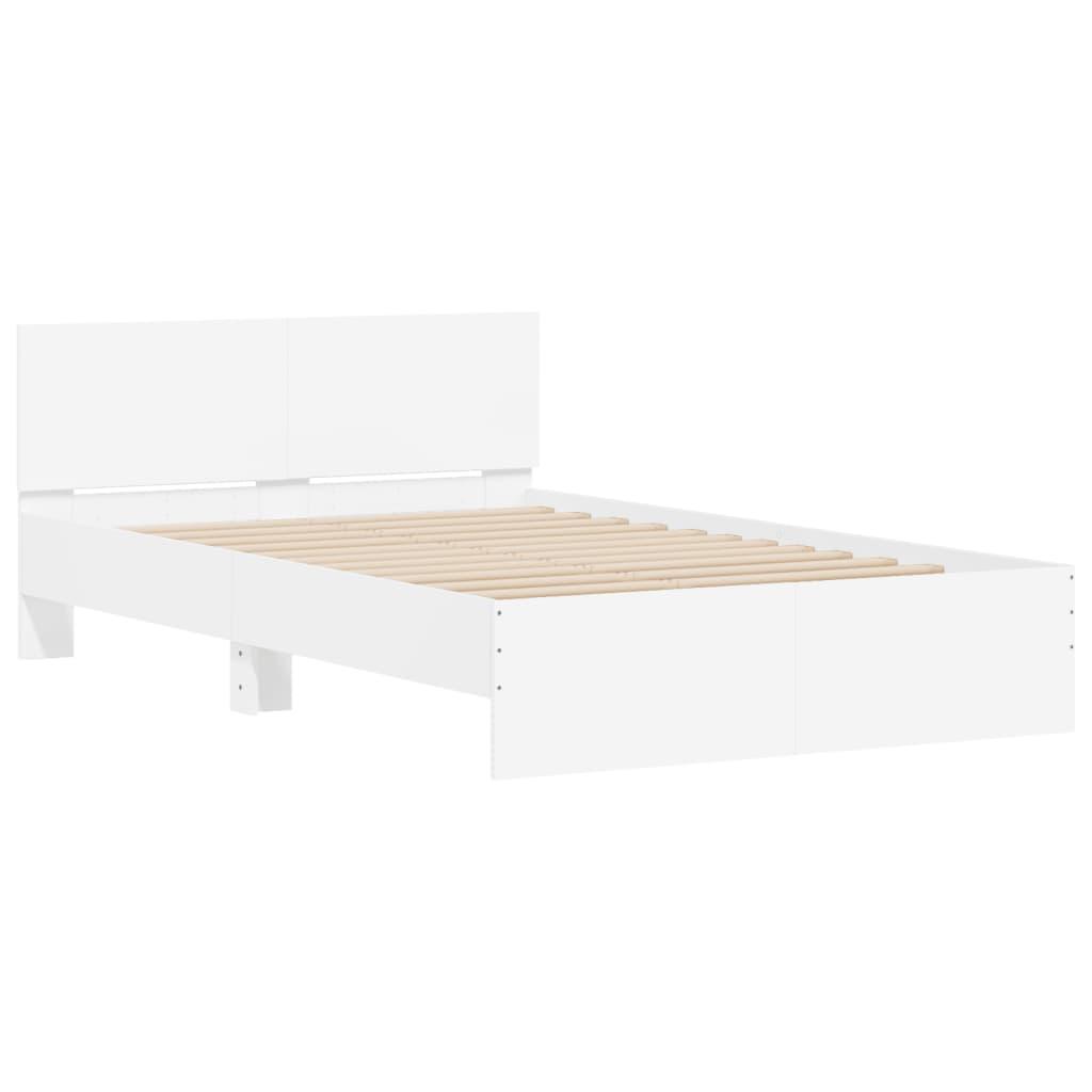 Bed Frame without Mattress White 135x190 cm