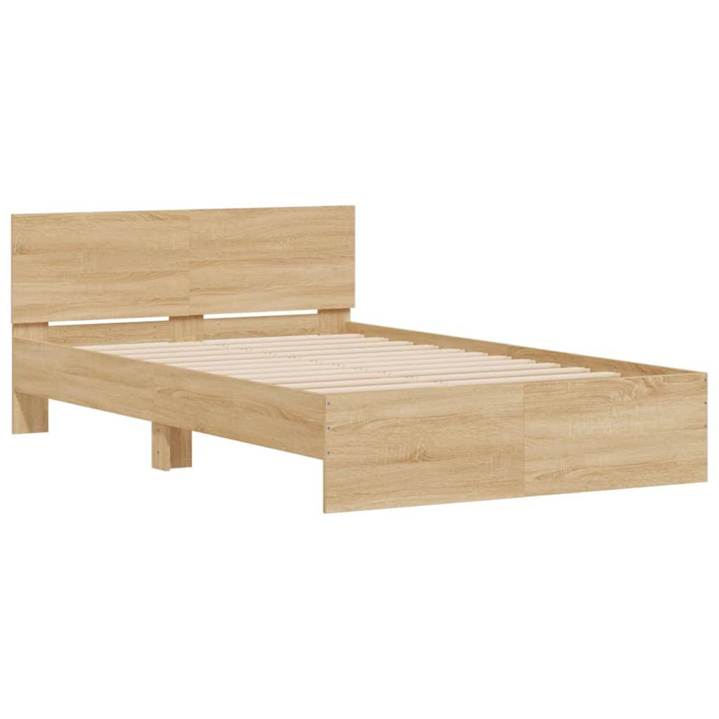 Bed Frame without Mattress Sonoma Oak 135x190 cm