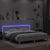 Bed Frame with LED without Mattress White 183x203 cm King