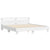 Bed Frame with LED without Mattress White 183x203 cm King