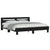 Bed Frame with LED without Mattress Black 183x203 cm King