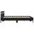 Bed Frame with LED without Mattress Black 183x203 cm King