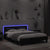 Bed Frame with LED without Mattress Black 150x200 cm