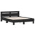 Bed Frame with LED without Mattress Black 150x200 cm