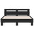 Bed Frame with LED without Mattress Black 150x200 cm