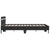 Bed Frame with LED without Mattress Black 150x200 cm