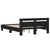 Bed Frame with LED without Mattress Black 150x200 cm