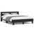 Bed Frame with LED without Mattress Black 150x200 cm