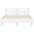 Bed Frame with LED without Mattress White 135x190 cm