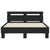 Bed Frame with LED without Mattress Black 135x190 cm