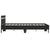 Bed Frame with LED without Mattress Black 135x190 cm