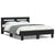 Bed Frame with LED without Mattress Black 135x190 cm