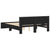 Bed Frame with LED without Mattress Black 150x200 cm